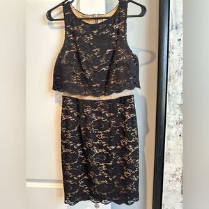 Bailey44 black lace mini dress